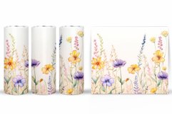 Flowers Tumbler Design. Wildflowers Tumbler Sublimation Product Image 2