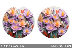 Crocus Flowers Car Coaster. Flowers Spring Car Coaster Product Image 1