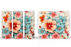 Flowers Tumbler Wrap Design. Floral Tumbler Sublimation Product Image 2