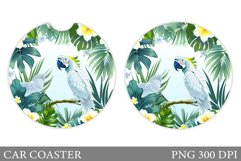 Paper Parrot Car Coaster. Parrot Car Coaster Design Product Image 1