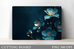 3D Flowers Cutting Board. Flowers Kitchen Cutting Board Product Image 1