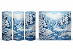 Winter Tumbler Sublimation. Winter Landscape Tumbler Design Product Image 2