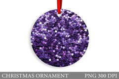 Glitter Christmas Ornament. Sequins Ornament Sublimation Product Image 1