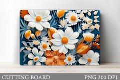 Flowers Cutting Board Design. Flowers Kitchen Cutting Board Product Image 1