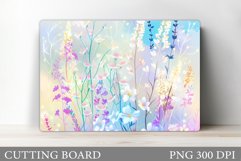 Wildflowers Cutting Board. Flowers Cutting Board Sublimation Product Image 1