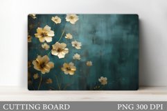 3D Flowers Cutting Board. Kitchen Cutting Board Sublimation Product Image 1