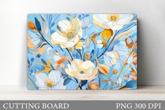 Flowers Cutting Board. Flowers Cutting Board Sublimation Product Image 1