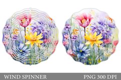 Flowers Wind Spinner Design. Wildflowers Wind Spinner Product Image 1