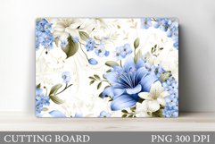 Flowers Cutting Board Design. Cutting Board Sublimation Product Image 1