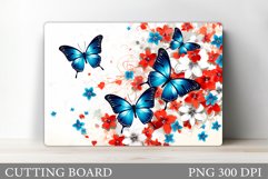 Butterflies Cutting Board. Kitchen Cutting Board Design Product Image 1