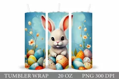 Cute Bunny Tumbler. Bunny Easter Tumbler Design Product Image 1