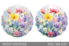 Flowers Wind Spinner Design. Wildflowers Wind Spinner Product Image 1