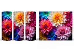 3D Flowers Tumbler Design. Flowers Tumbler Sublimation Product Image 2