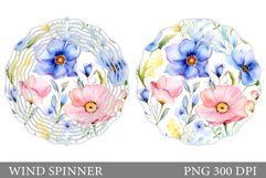 Wildflowers Wind Spinner. Floral Wind Spinner Design Product Image 1