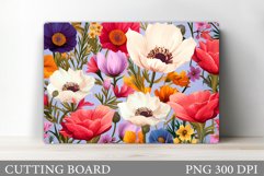 Flowers Cutting Board. Floral Cutting Board Design Product Image 1