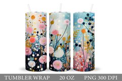 Flowers Tumbler Design. Flowers Tumbler Sublimation Product Image 1