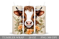 Cow Tumbler Design. Cow Summer Tumbler Sublimation Product Image 1