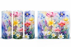 Flowers Tumbler Design. Wildflowers Tumbler Sublimation Product Image 2