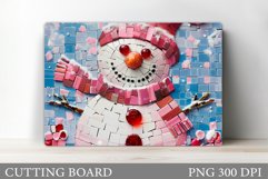Snowman Cutting Board. Christmas Kitchen Cutting Board Product Image 1