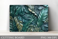Tropical Leaves Cutting Board. Tropical Cutting Board Product Image 1