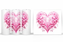 Heart Tumbler Design. Valentine Tumbler Wrap Sublimation Product Image 2
