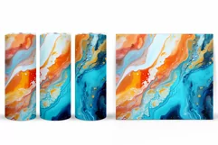 Alcohol Ink Tumbler Sublimation. Abstract Tumbler Design Product Image 2