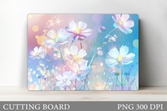 Flowers Cutting Board Design. Cutting Board Sublimation Product Image 1