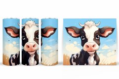 Cute Cow Tumbler Design. Cow Tumbler Sublimation Product Image 2
