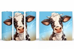 Cute Cow Tumbler Design. Cow Tumbler Sublimation Product Image 2