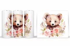 Bear Tumbler Sublimation. Bear Summer Tumbler Design Product Image 2