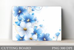 Flowers Cutting Board. Floral Cutting Board Sublimation Product Image 1