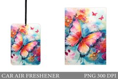 Butterflies Car Air Freshener. Flowers Car Air Freshener Product Image 1