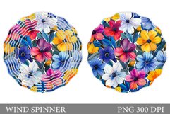 Flowers Wind Spinner Design. Floral Wind Spinner Sublimation Product Image 1
