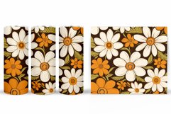 Daisy Flowers Tumbler Design. Floral Tumbler Sublimation Product Image 2
