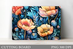 Flowers Cutting Board. Flowers Kitchen Cutting Board Design Product Image 1