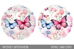 Butterflies Wind Spinner. Summer Wind Spinner Sublimation Product Image 1