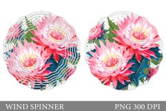 Flowers Wind Spinner Design. Summer Wind Spinner Sublimation Product Image 1