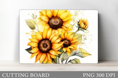 Sunflowers Cutting Board. Kitchen Cutting Board Template Product Image 1