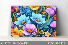 Flowers Cutting Board. Flowers Kitchen Cutting Board Design Product Image 1