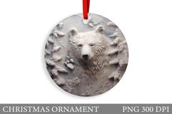 Bear Christmas Ornament Design. Winter Christmas Ornament Product Image 1