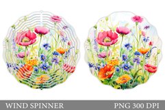 Flowers Wind Spinner Design. Wildflowers Wind Spinner Product Image 1