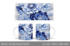 Flowers Mug Sublimation. Summer Mug Design Product Image 1