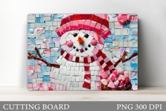 Cute Snowman Cutting Board. Christmas Kitchen Cutting Board Product Image 1