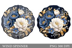 Flowers Spinner Sublimation. 3D Flowers Wind Spinner Product Image 1