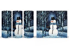 Cute Snowman Tumbler Wrap. Winter Tumbler Sublimation Product Image 2