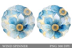 Flowers Wind Spinner Design. Summer Wind Spinner Sublimation Product Image 1