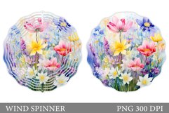 Flowers Wind Spinner Design. Wildflowers Wind Spinner Product Image 1