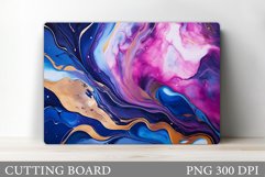 Alcohol Ink Cutting Board. Abstract Cutting Board Template Product Image 1