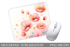 Flowers Mouse Pad Sublimation. Floral Mouse Pad Design Product Image 1