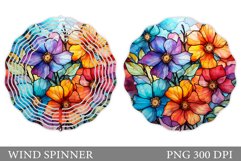 Flowers Wind Spinner Sublimation. Summer Wind Spinner Design Product Image 1